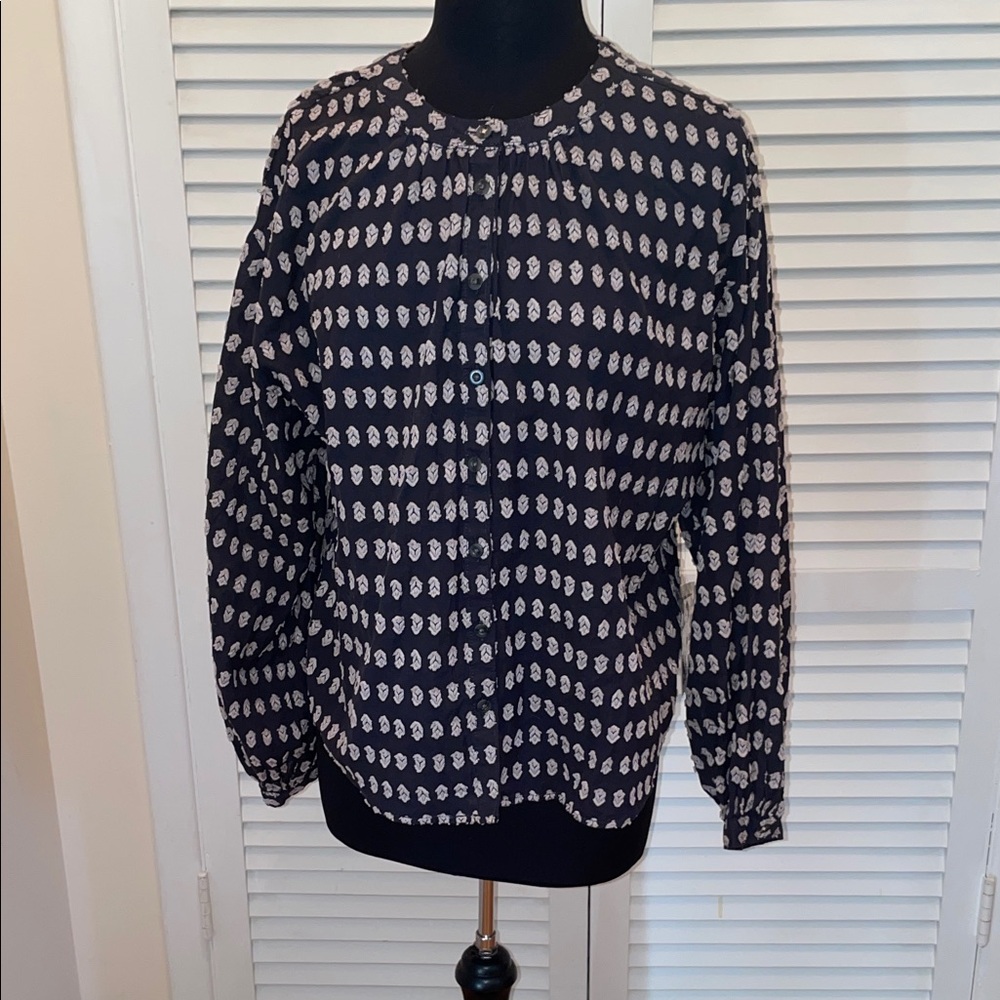 Pilcro by Anthropologie Black and WhiteCotton blouse